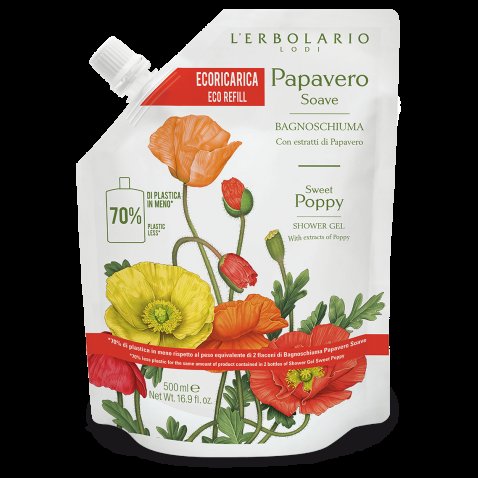 L’ERBOLARIO - PAPAVERO SOAVE BAGNOSCHIUMA RICARICA 500 ML