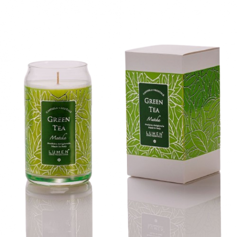 LUMEN - CANDELA VEGETALE IN GIARA DI VETRO GREEN TEA 300 ML