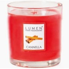 LUMEN - CANDELA VEGETALE IN BICCHIERE DI VETRO CANNELLA 150 ML