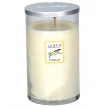 LUMEN - CANDELA VEGETALE IN BICCHIERE GRANDE VANIGLIA CON COPERCHIO ALLUMINIO 600 ML