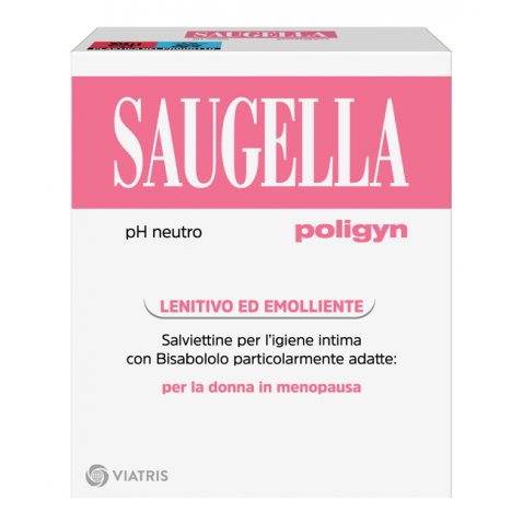 SAUGELLA POLIGYN PH NEUTRO SALVIETTINE IGIENE INTIMA LENITIVO ED EMOLLIENTE 10 PEZZI