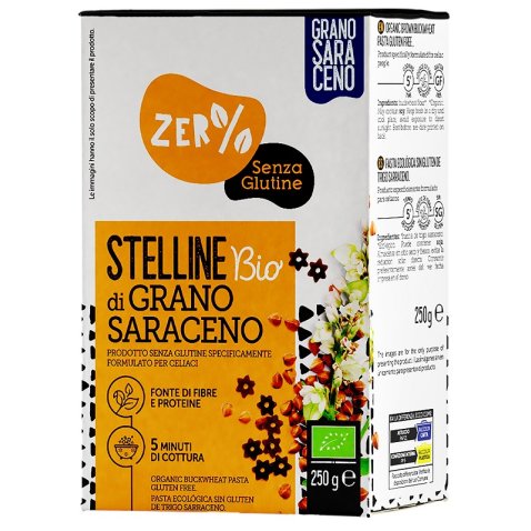 ZERO% GLUTINE STELLINE GRANO SARACENO INTEGRALE SENZA GLUTINE BIO 250 G