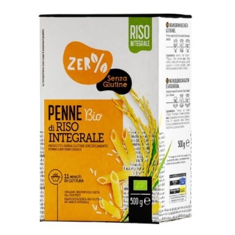 ZERO% GLUTINE PENNE DI RISO INTEGRALE SENZA GLUTINE BIO 500G