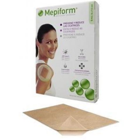 MEDICAZIONE MEPIFORM ATRAUMATICA PER CICATRICI E CHELOIDI NON STERILE 5X7,5CM 5 PEZZI