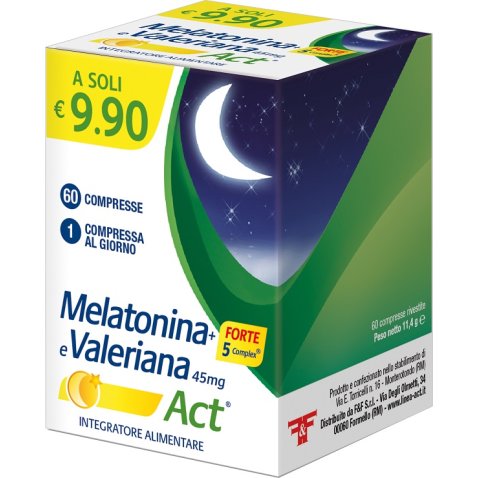 MELATONINA ACT 1MG + VALERIANA + 5 FORTE COMPLEX 60 COMPRESSE