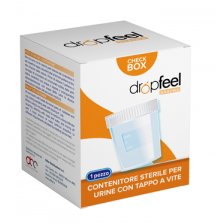 CONTENITORE URINA DROPFEEL PHARMA STERILE CON TAPPO A VITE MONOUSO 120 ML