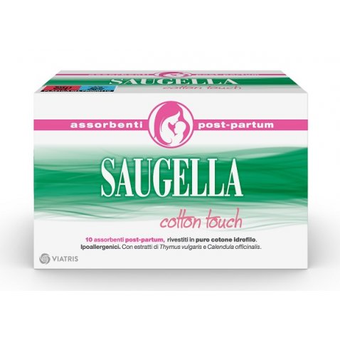 SAUGELLA COTTON TOUCH ASSORBENTI POSTPARTUM 10 PEZZI