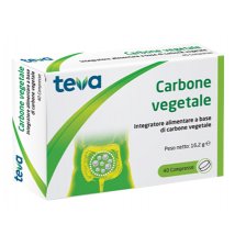 CARBONE VEGETALE TEVA 40 COMPRESSE 16,2 G