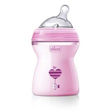 CHICCO BIBERON NATFEEL 2M+ GIRL 250 ML
