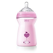 CHICCO BIBERON NATFEEL 6M+ GIRL 330 ML