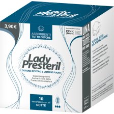 LADY PRESTERIL COTONE DENTRO & COTONE FUORI 10 ASSORBENTI CON ALI NOTTE PROMO