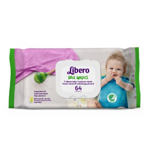 LIBERO WET WIPES SALVIETTINE MONOUSO DETERGENTI E IDRATANTI64 PEZZI ARTICOLO 4360