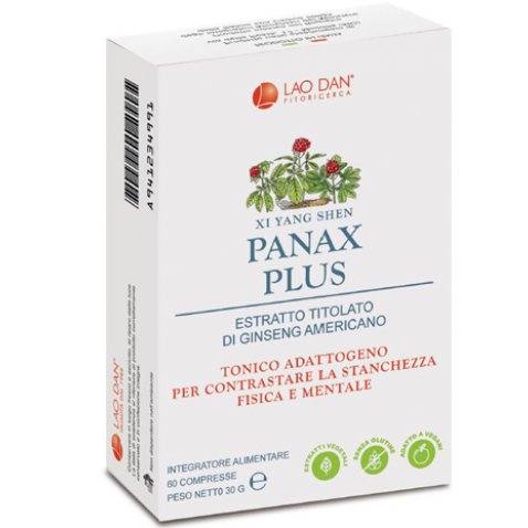 PANAX PLUS GINSENG AMERICANO 60 COMPRESSE CON ESTRATTO DI PANAX QUINQUEFOLIUS TITOLATO AL 10% IN GINSENOSIDI