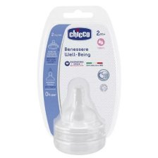 CHICCO TETTARELLA WELL BEING 2 MESI+ MEDIUM SILICONE 2 PEZZI