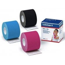 BENDA ADESIVA LEUKOTAPE K PER TAPING FISIOTERAPICO LARGHEZZA5 CM LUNGHEZZA 5 M COLORE AZZURRO IN ROTOLO