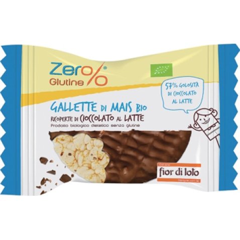 ZER% GLUTINE GALLETTE MAIS RICOPERTE DI CIOCCOLATO AL LATTEBIO 32 G