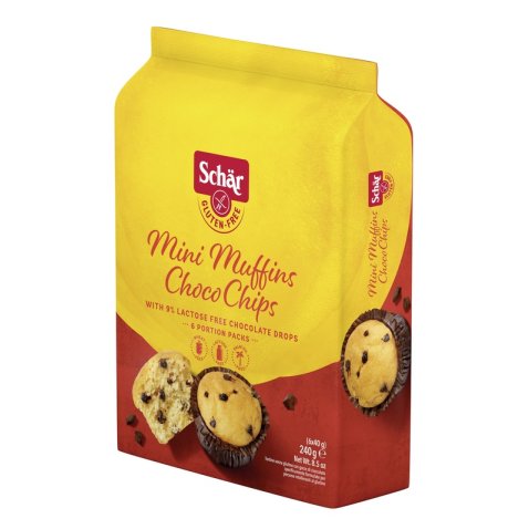 SCHAR MINI MUFFIN CHOCO CHIPS SENZA LATTOSIO 6 MONOPORZIONIDA 40 G