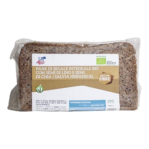 PANE DI SEGALE INTEGRALE CON SEMI DI LINO E SEMI DI CHIA BIO500 G