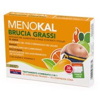 MENOKAL - BRUCIAGRASSI 30 COMPRESSE PRANZO + 30 COMPRESSE CENA