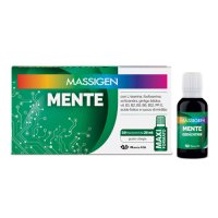 MASSIGEN MENTE 10 FLACONI DA 25 ML - Integratore alimentare per la mente e le funzioni cognitive