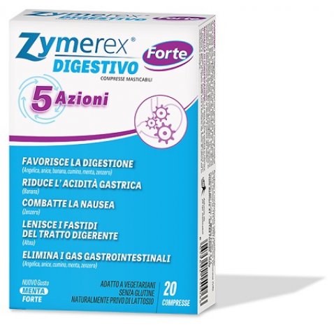 ZYMEREX DIGESTIVO FORTE 5 AZIONI 20 COMPRESSE MASTICABILI