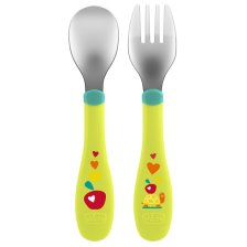 CHICCO POSATE INOX 18M+ VERDE
