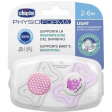 CHICCO SUCCHIETTO LIGHT GIRL SILICONE 2-6 MESI 2 PEZZI