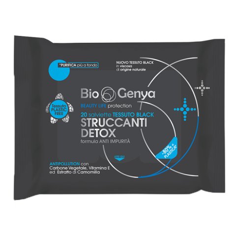 BIOGENYA BEAUTY LIFE PROTECTION 20 SALVIETTE TESSUTO BLACK STRUCCANTI DETOX