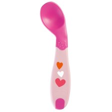 CHICCO CUCCHIAIO ANGOLATO 8M+ ROSA