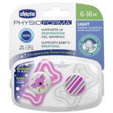 CHICCO SUCCHIETTO LIGHT LUMINOSO SILICONE 6-16 MESI 2 PEZZI