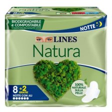 LINES NATURA ASSORBENTI ULTRA NOTTE CON ALI BIODEGRADABILI 8+2 PEZZI
