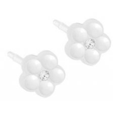 ORECCHINI STERILI CJ MP DAISY PEARL 6MM WHITE