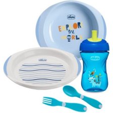 CHICCO SET PAPPA 12 MESI+ AZZURRO