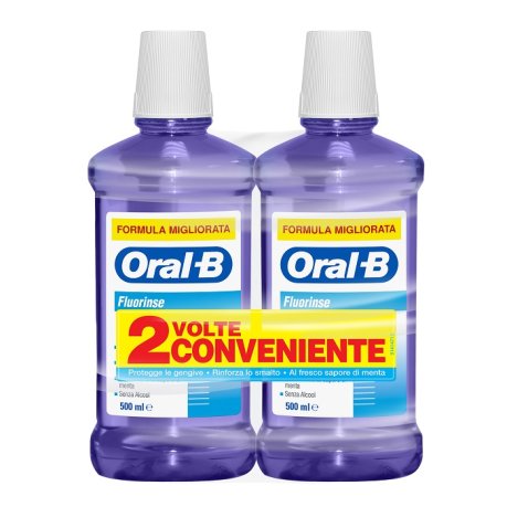 ORALB FLUORINSE COLLUTORIO ANTI CARIE 2 X 500 ML