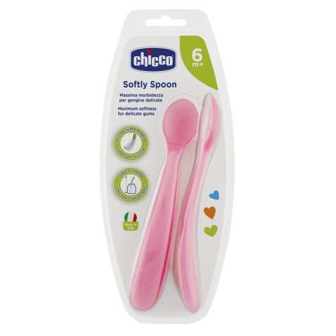 CHICCO CUCCHIAIO SILICONE FEMMINILE BI PACK 6M+