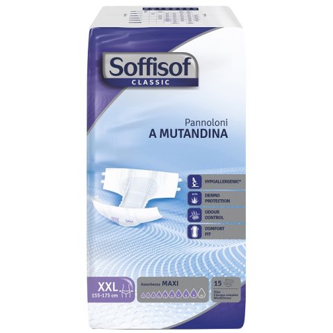 SOFFISOF CLASSIC PANNOLINO MUTANDINA MAXI XXL 15 PEZZI