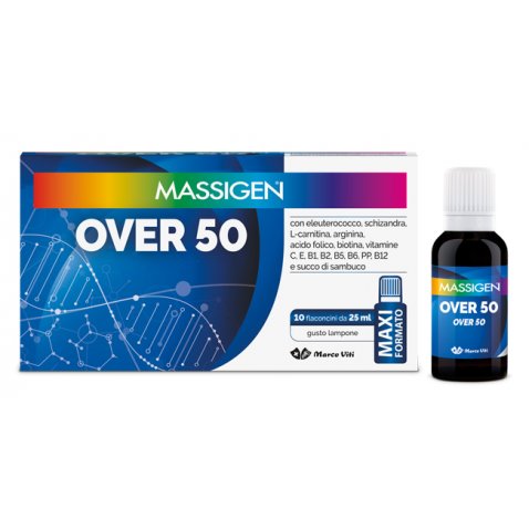 MASSIGEN OVER 50 10FL 25ML - l'integratore alimentare che ti aiuta a ritrovare la tua energia e vitalità