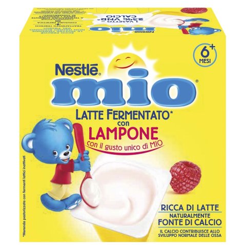 MIO MERENDA LATTE FERMENTATO LAMPONE 4 PEZZI DA 100 G