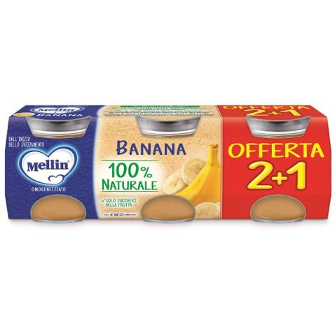 MELLIN OMOGENEIZZATO BANANA 3 PEZZI DA 100 G