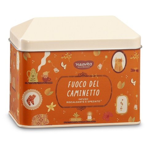 NEAVITA -INFUSO FUOCO DEL CAMINETTO IN CASETTA COCCOLE DI TE'ARANCIONE