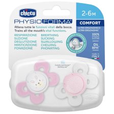 CHICCO SUCCHIETTO COMFORT GIRL SILICONE 0-6 MESI 2 PEZZI