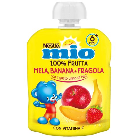 MIO POUCH OMOGENEIZZATO MELA BANANA FRAGOLA 90 G