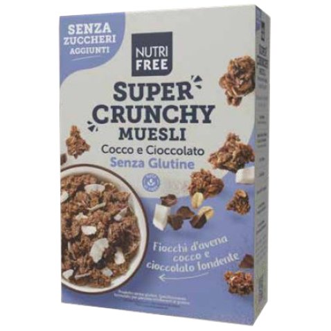 NUTRIFREE SUPER CRUNCHY MUESLI COCCO E CIOCCOLATO SENZA ZUCCHERI AGGIUNTI 300 G