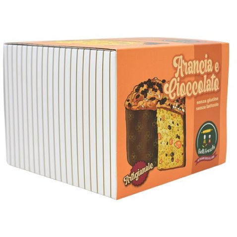 BELLI FRESCHI - PANETTONE ARANCIA E CIOCCOLATO SENZA GLUTINE E SENZA LATTOSIO 600G