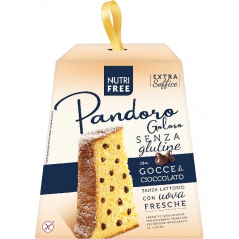 NUTRIFREE - PANDORO GOLOSO CON GOCCE DI CIOCCOLATO SENZA GLUTINE E SENZA LATTOSIO 600G