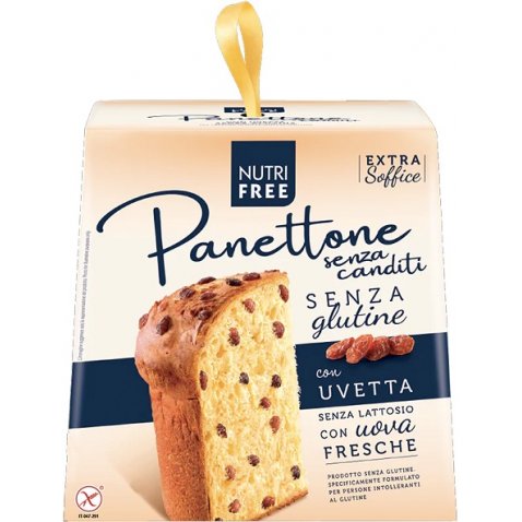 NUTRIFREE - PANETTONE CLASSICO CON UVETTA SENZA CANDITI SENZA LATTOSIO E SENZA GLUTINE 600 G