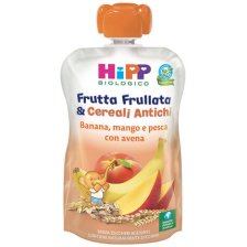 HIPP BIO FRUTTA FRULLATA&CEREALI ANTICHI BANANA MANGO PESCAAVENA 90 G