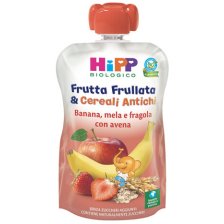 HIPP BIO FRUTTA FRULLATA&CEREALI ANTICHI BANANA MELA FRAGOLAAVENA 90 G