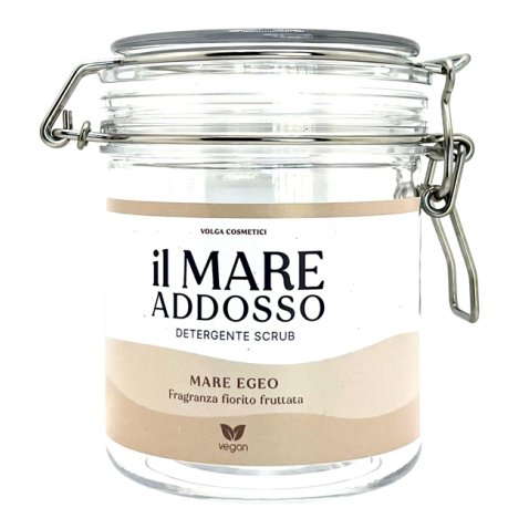 VOLGA COSMETICI - IL MARE ADDOSSO "MARE EGEO" DETERGENTE SCRUB FRAGRANZA FIORITO FRUTTATA 660 G