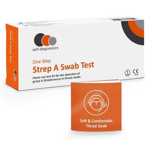 TEST AUTODIAGNOSTICO ONE STEP STREP A RILEVAZIONE QUALITATIVA ANTIGENI STREPTOCOCCO A IN TAMPONE FARINGEO